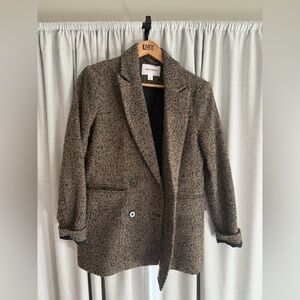 Joe Fresh Women's Black and Brown Herringbone Blazer